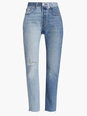 Levi’s Premium 501 Two-Tone Straight-Leg Jeans